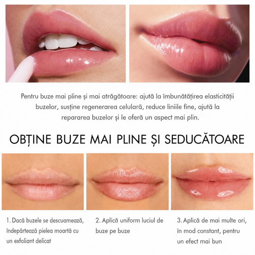 Luciu pentru buze mai pline, hidratate și strălucitoare